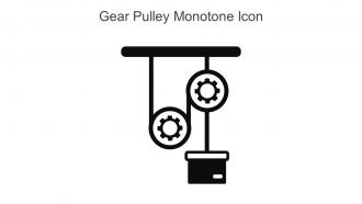 Gear Pulley Monotone Icon In Powerpoint Pptx Png And Editable Eps Format