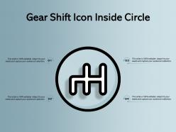 Gear shift icon inside circle