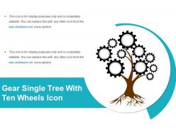 Gear Single Tree With Ten Wheels Icon
