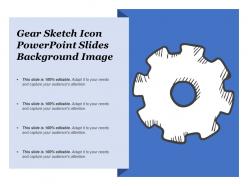 Gear sketch icon powerpoint slides background image