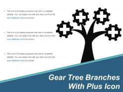 Gear Tree Branches With Plus Icon