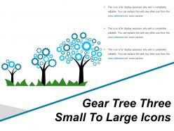 Gear tree three small to large icons