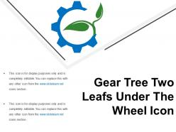 Gear tree two leafs under the wheel icon
