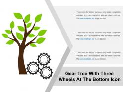 Gear Tree With Three Wheels At The Bottom Icon