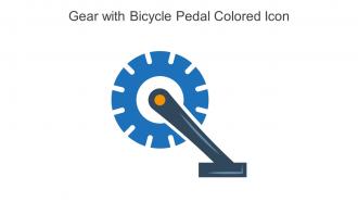 Gear With Bicycle Pedal Colored Icon In Powerpoint Pptx Png And Editable Eps Format