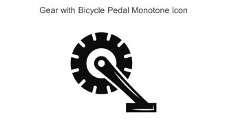 Gear With Bicycle Pedal Monotone Icon In Powerpoint Pptx Png And Editable Eps Format