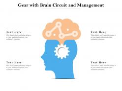 Gear with brain circuit and management