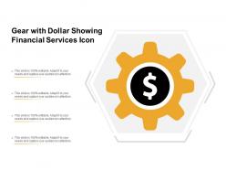Gear With Dollar Showing Financial Services Icon