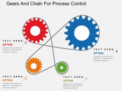 Gears and chain for process control flat powerpoint design