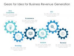 Gears for idea for business revenue generation