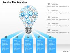 Gears for idea generation powerpoint templates