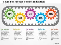 Gears for process control indication flat powerpoint design
