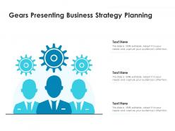 Gears presenting business strategy planning