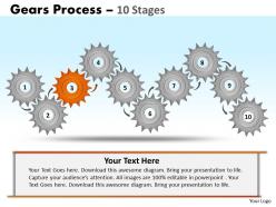 Gears process 10 stages style 1 powerpoint slides