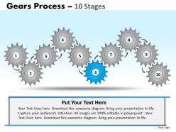 Gears process 10 stages style 1 powerpoint slides and ppt templates 0412
