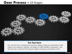 Gears process 10 stages style 2 powerpoint
