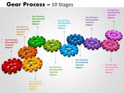 Gears Process 10 Stages Style 2 Powerpoint Slides And Ppt Templates 0412