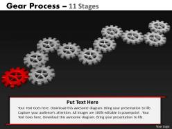 Gears process 11 stages style 2 powerpoint slides and ppt