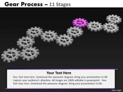 Gears process 11 stages style 2 powerpoint slides and ppt