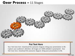 Gears process 11 stages style 2 powerpoint slides and ppt template