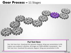 Gears process 11 stages style 2 powerpoint slides and ppt template