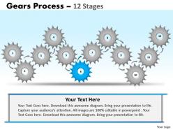 Gears process 12 stages style 1 powerpoint slides and ppt