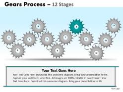 Gears process 12 stages style 1 powerpoint slides and ppt templates 0412