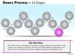 Gears process 12 stages style 1 powerpoint slides and ppt templates 0412