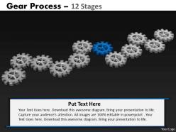 Gears process 12 stages style 2 powerpoint slides