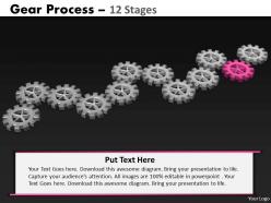 Gears process 12 stages style 2 powerpoint slides