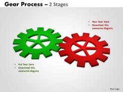 Gears process 2 stages style 2 powerpoint slides and ppt templates 0412