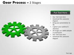 Gears process 2 stages style 2 powerpoint slides and ppt templates 0412