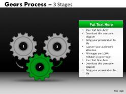 Gears process 3 stages style 1 powerpoint slides