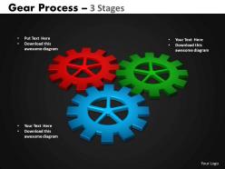 Gears process 3 stages style 2 powerpoint slides and ppt
