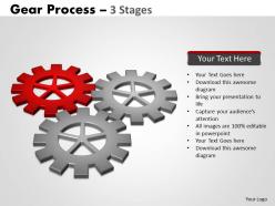 Gears process 3 stages style 2 powerpoint slides and ppt templates 0412