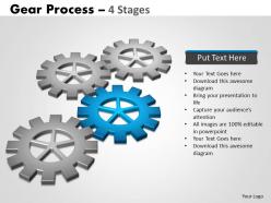 Gears process 4 stages style 2 powerpoint slides and ppt templates 0412
