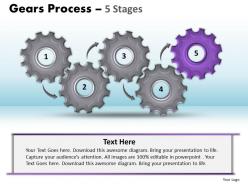 Gears process 5 stages style 1 powerpoint slides and ppt templates 0412