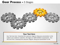 Gears process 5 stages style 2 powerpoint slides and ppt templates 0412