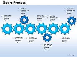 Gears process 6 stages powerpoint slides and ppt templates 0412