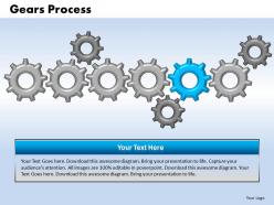 Gears process 6 stages powerpoint slides and ppt templates 0412