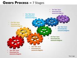 Gears process 7 stages style 2 powerpoint slides and ppt templates 0412
