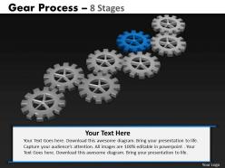 Gears process 8 stages style 2 powerpoint slides