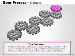 Gears process 8 stages style 2 powerpoint slides and ppt