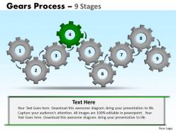 Gears process 9 stages style 1 powerpoint slides and ppt
