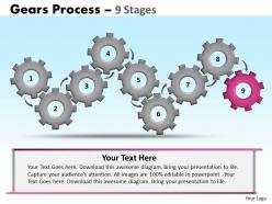 Gears process 9 stages style 1 powerpoint slides and ppt