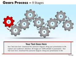 Gears process 9 stages style 1 powerpoint slides and ppt templates 0412