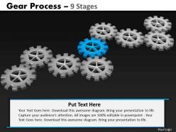Gears process 9 stages style 2 powerpoint slides