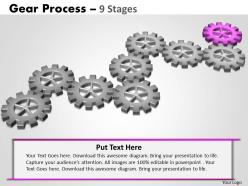 Gears process 9 stages style 2 powerpoint slides and ppt templates