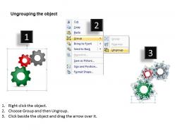 39035418 style variety 1 gears 3 piece powerpoint presentation diagram infographic slide