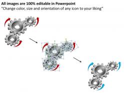 13824963 style variety 1 gears 3 piece powerpoint presentation diagram infographic slide